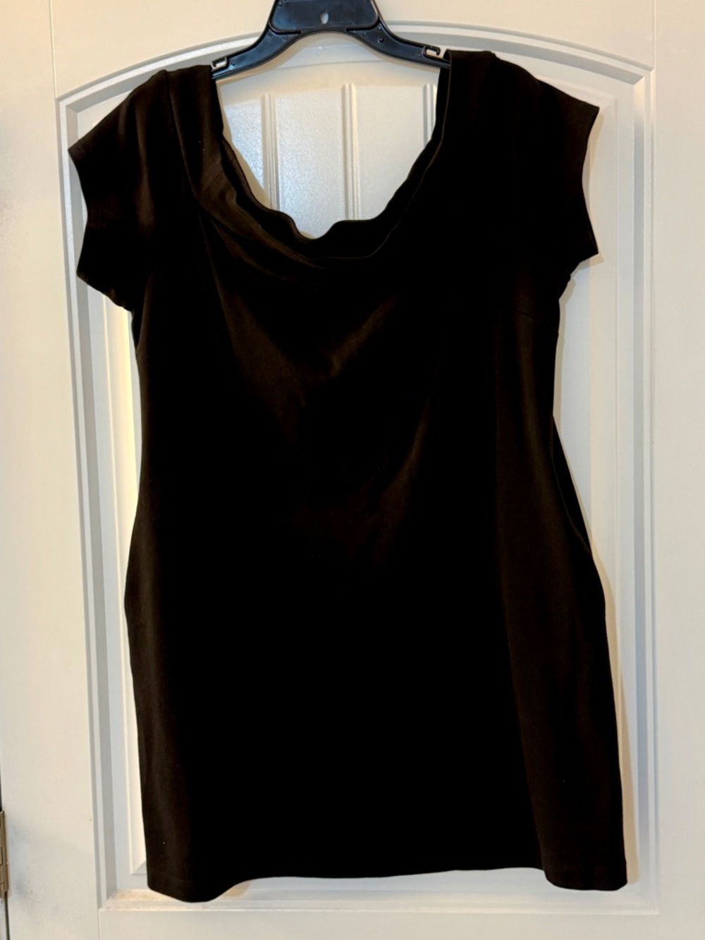 New York & Company Black Women's Short Sleeve Scoop Neck Dress Size XL